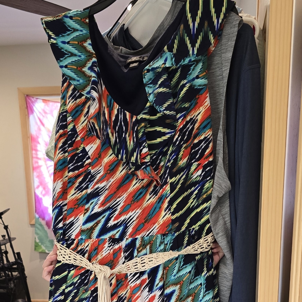 AGB Colorful Patterned Dress